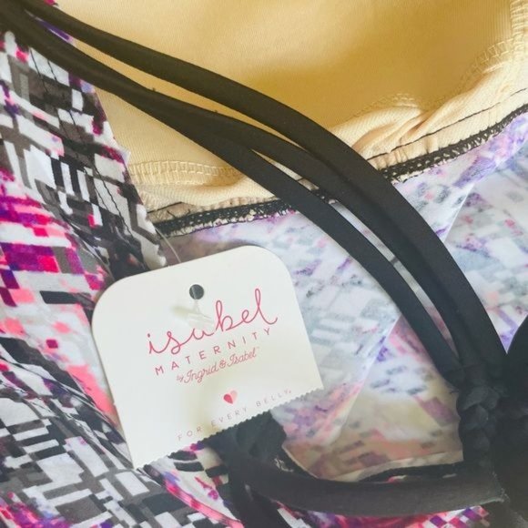 NWT Isabel Maternity Bra Lined Racer Back Swim Top - Picture 7 of 8